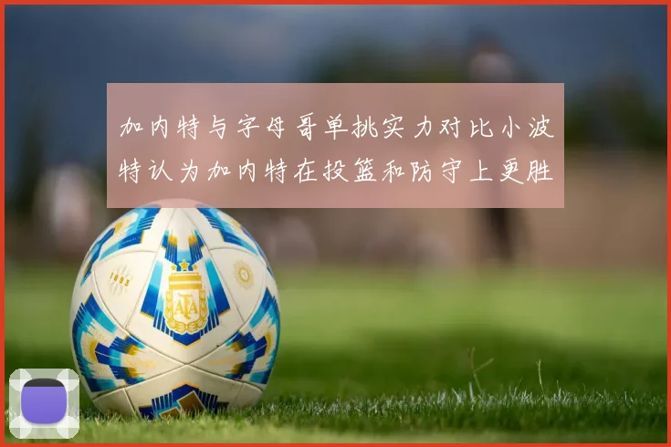 加内特与字母哥单挑实力对比小波特认为加内特在投篮和防守上更胜一筹
